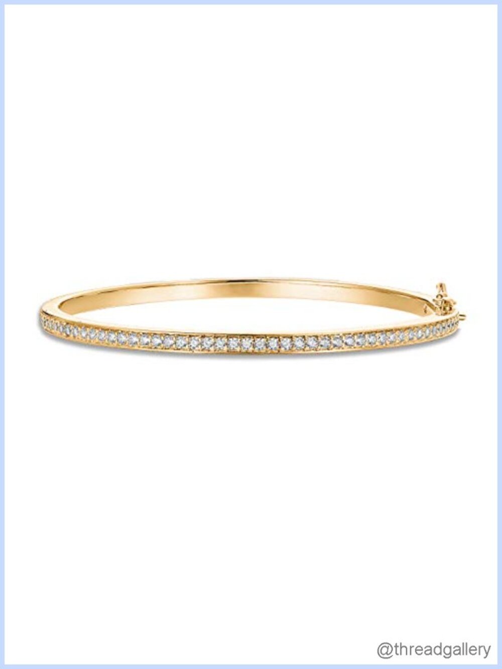 14K Gold Plated Cubic Zirconia Bangle Tennis Bracelet for Women